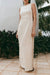 Robe Champêtre Longue Col Rond Sans Manches Blanche Boho Chic