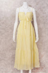 Robe Champêtre Maxi Dos Nu Col Droit Bretelles Spaghetti Taille Empire Fluide Bohème Été Élégante